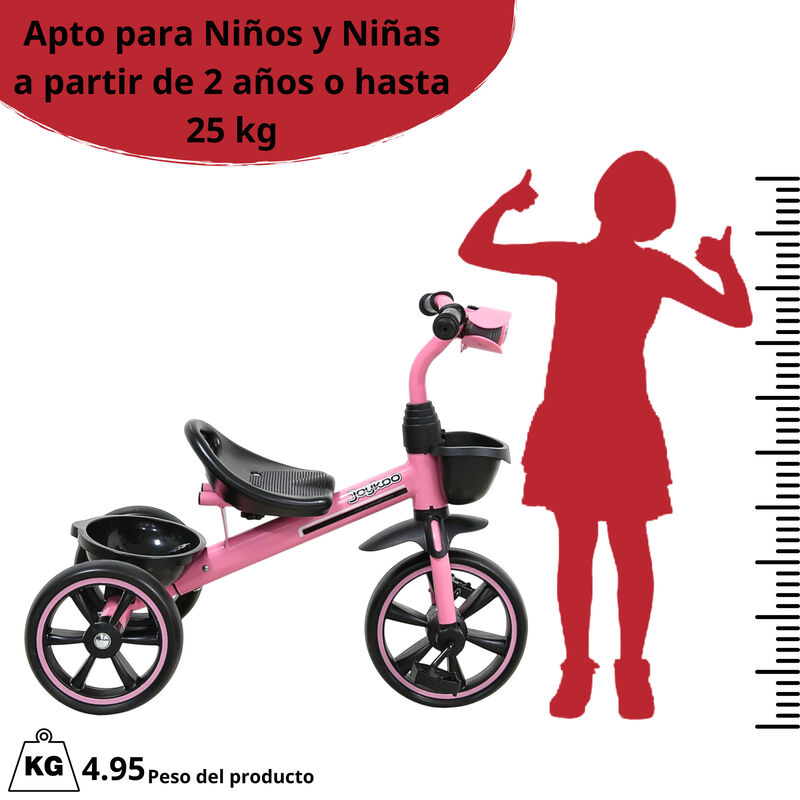 Triciclo Para Ni&ntilde;os Con Luz Y Sonido Ruedas Eva... image number null