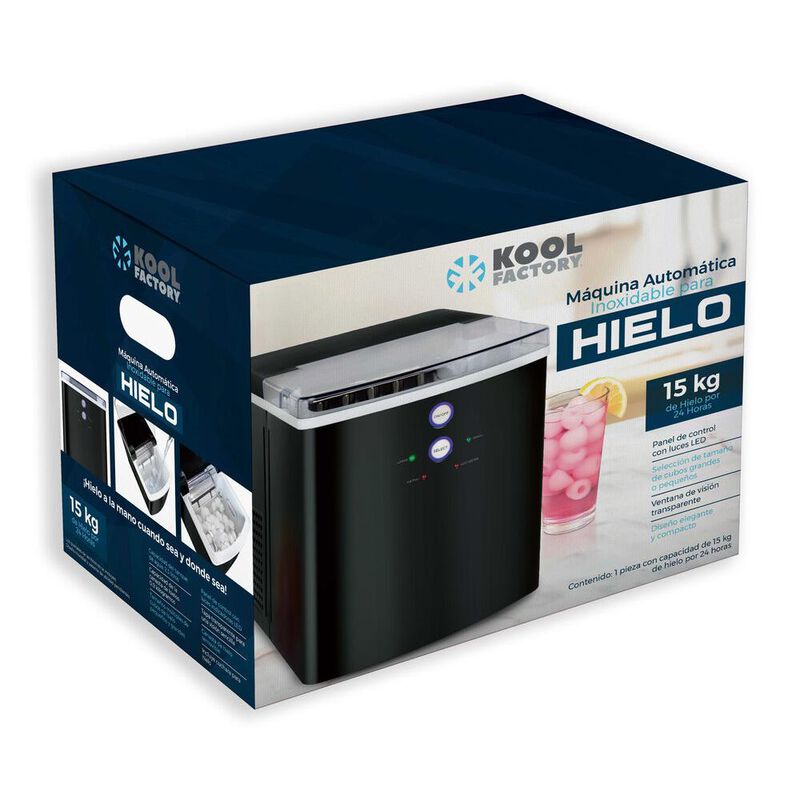 MAQUINA DE HIELO KOOL FACTORY KFICEB33BS 15KG image number null