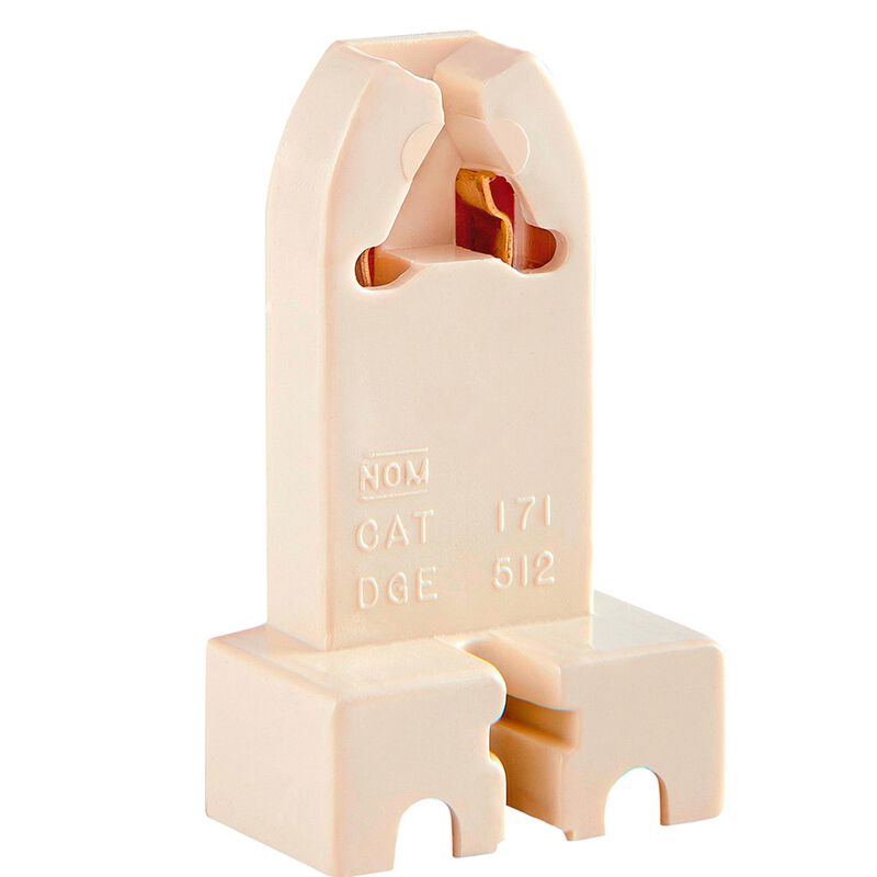 Base BIPIN para tubo fluorescente G13 Blanco Ma... image number null