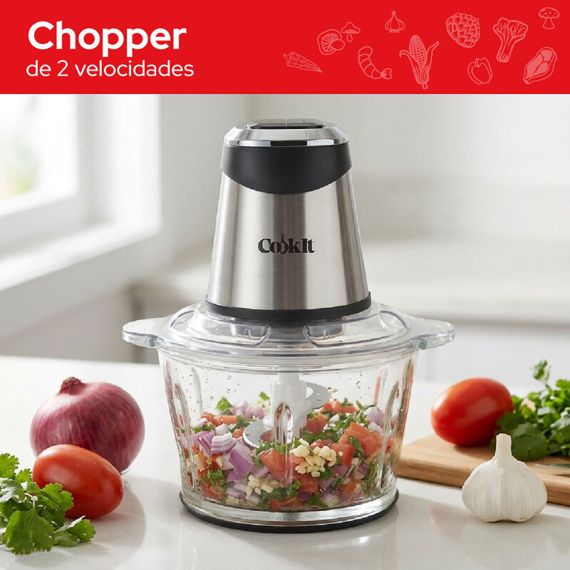 Procesador Alimentos Cookit Cqch18 400w 1.8l Vi... image number null