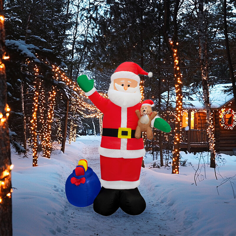 Inflable Navideño Santa Claus Luz Led 1.80 Mts ... image number null