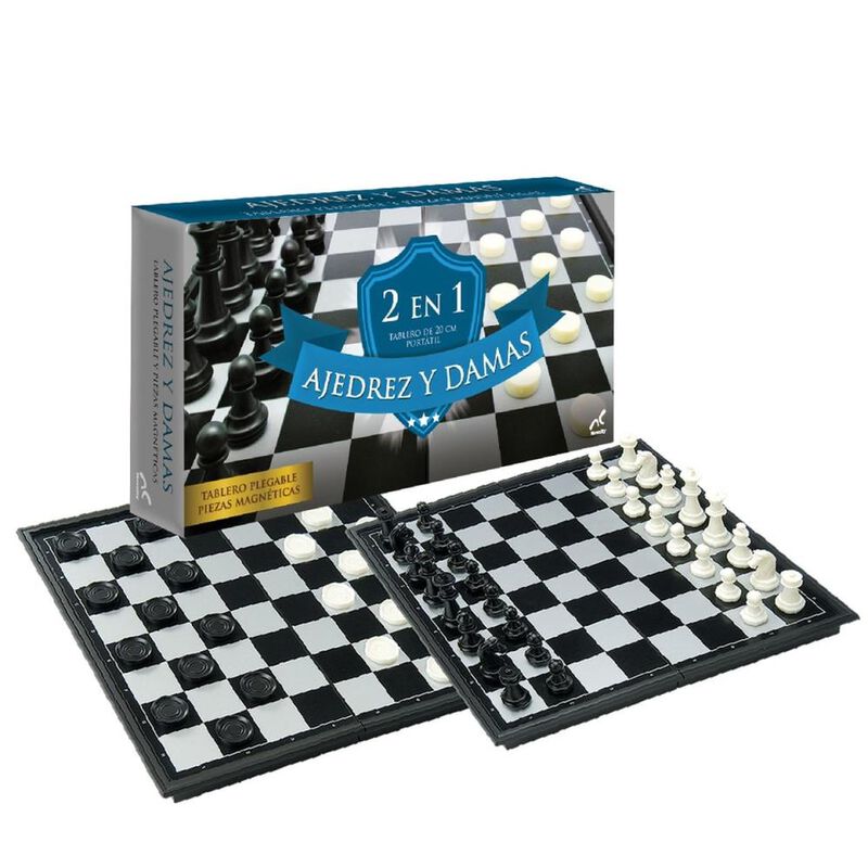 Ajedrez y Damas Set de Juegos 2 en 1 Magn&eacute;tico ... image number null
