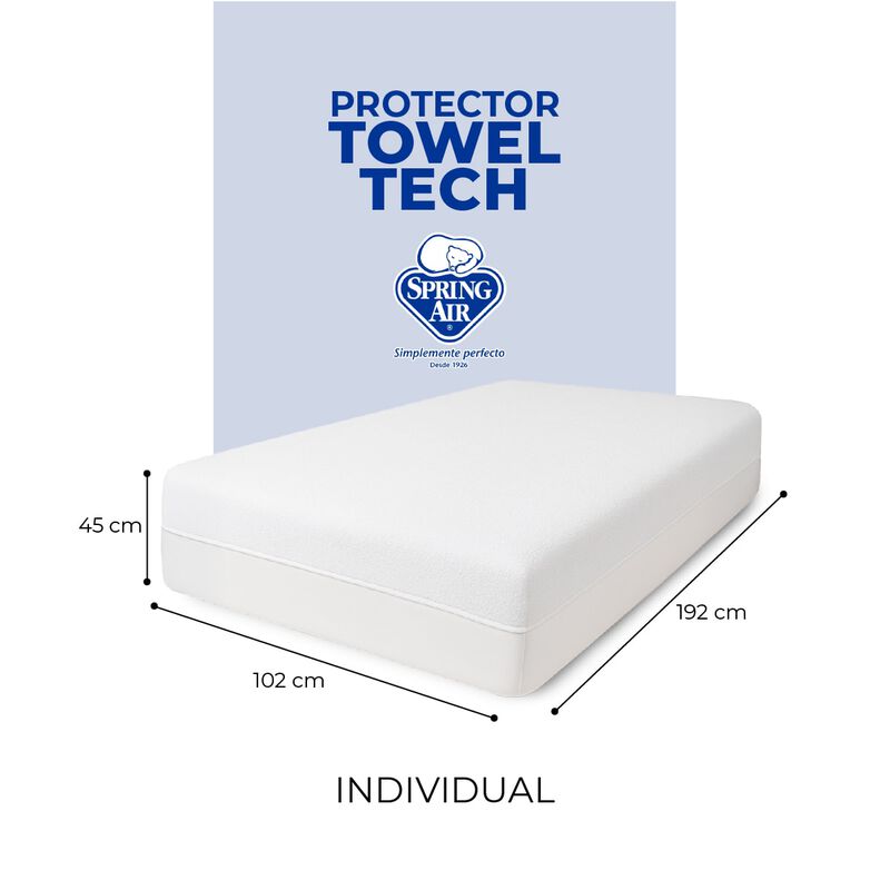 Spring Air Cubre Colchon Individual Towel-Tech,... image number null