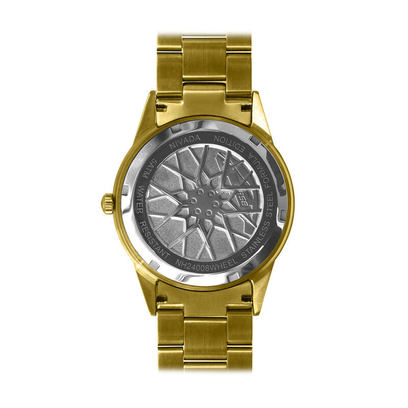 Reloj Nivada Wheel Dorado &Iacute;ndices image number null