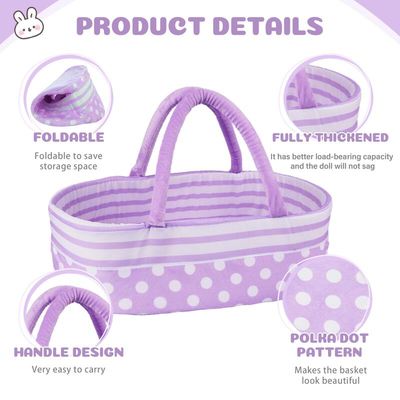 Set De Ropa Reborn Baby Doll Con Capazo Para Be... image number null