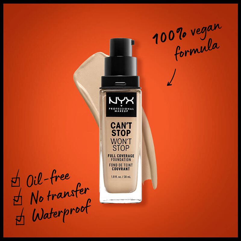 Foundation Nyx Professional Makeup Can't Stop W... image number null