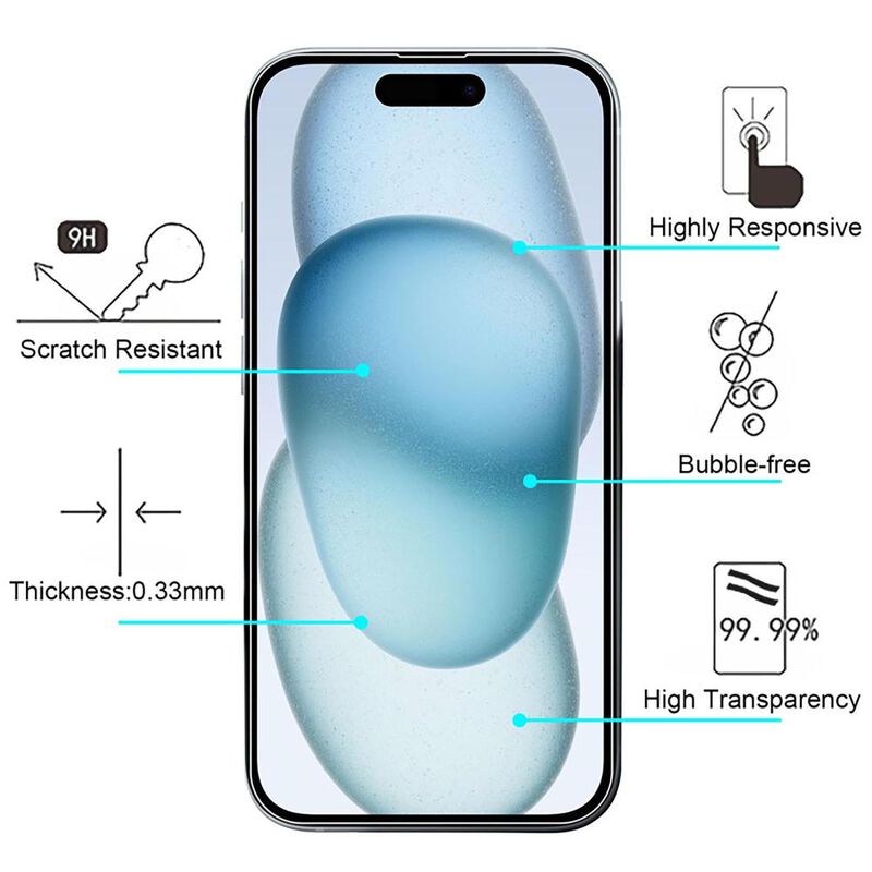 Mica Vidrio MYBAT para iPhone 15 PRO protectora... image number null