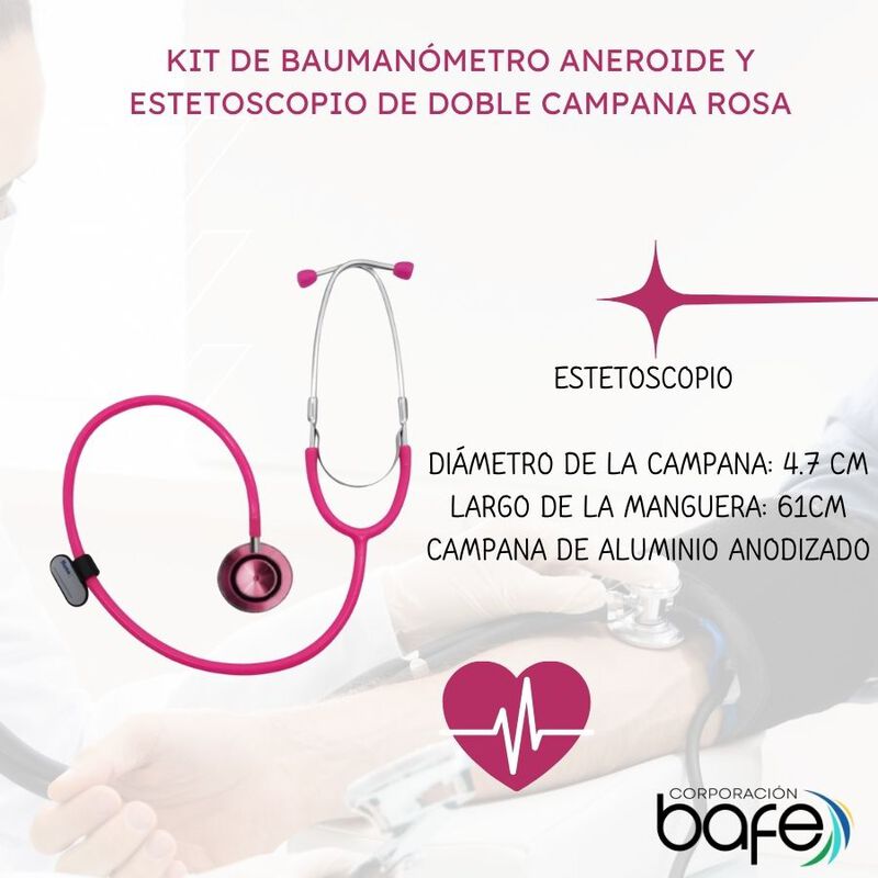 Kit Bauman&oacute;metro Aneroide Y Estetoscopio De Dob... image number null