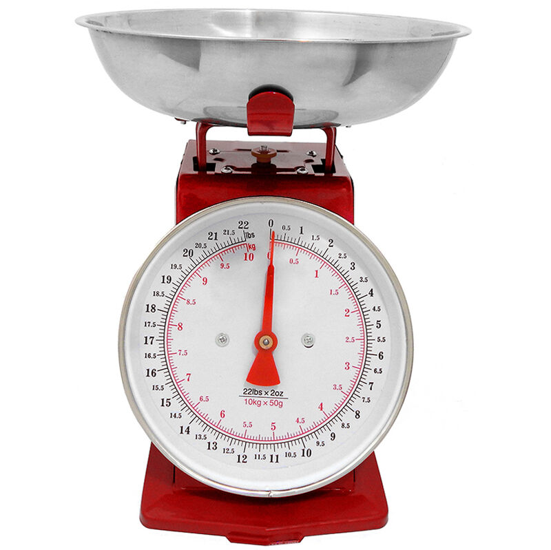Bascula de Cocina Anal&oacute;gica 10 KG Roja Retro image number null