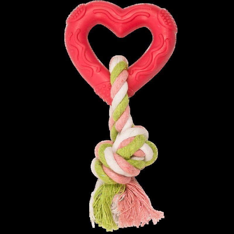 Fancy Pets Juguete para Perro de Caucho Coraz&oacute;n... image number null