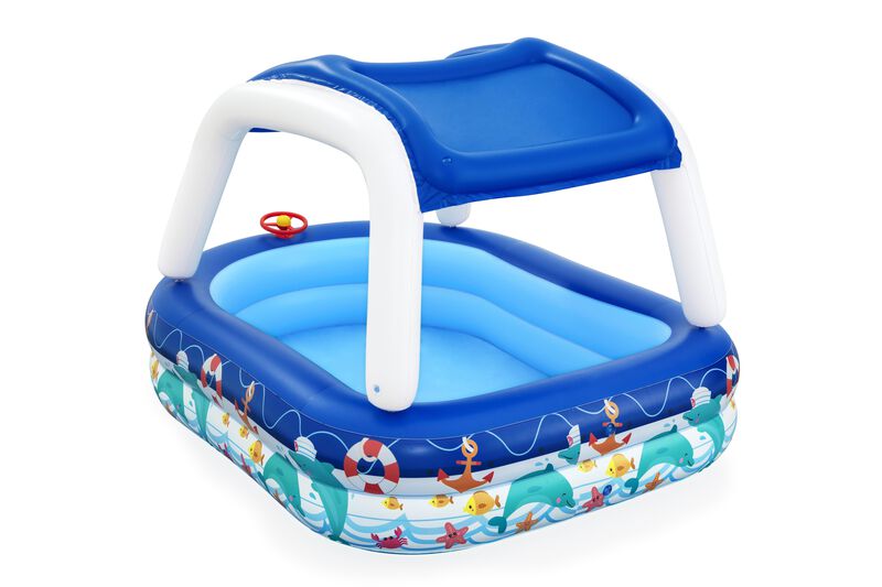 Alberca Inflable Familiar Decorada Mar con Tech... image number null