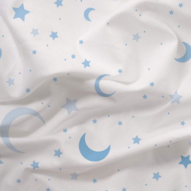 Juego S&aacute;banas Cuna Beb&eacute; 3 Pzs Polo One Luna Azu... image number null