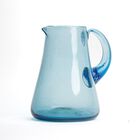 Jarra de Agua de Vidrio Soplado Azul Mediterráneo Marea Baja