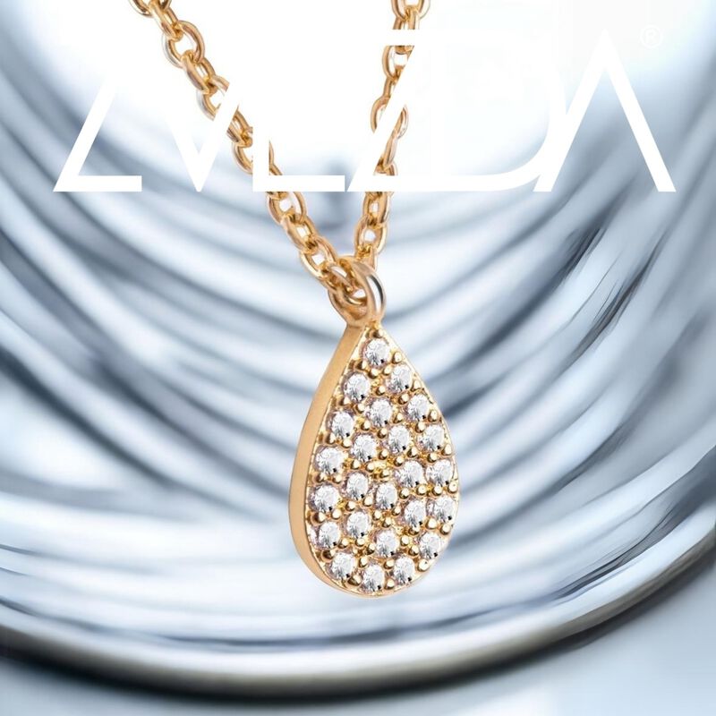 Collar Doble Gota Chapa de oro 18k Zvezda image number null