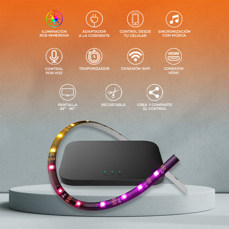 Kit Tira LED para TV Inmersi&oacute;n Inteligente Wi-F... image number null