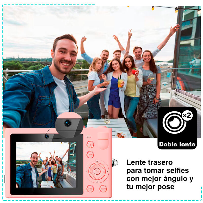 C&aacute;mara digital VAK F3L 5k Selfie-cam aro luz wi... image number null
