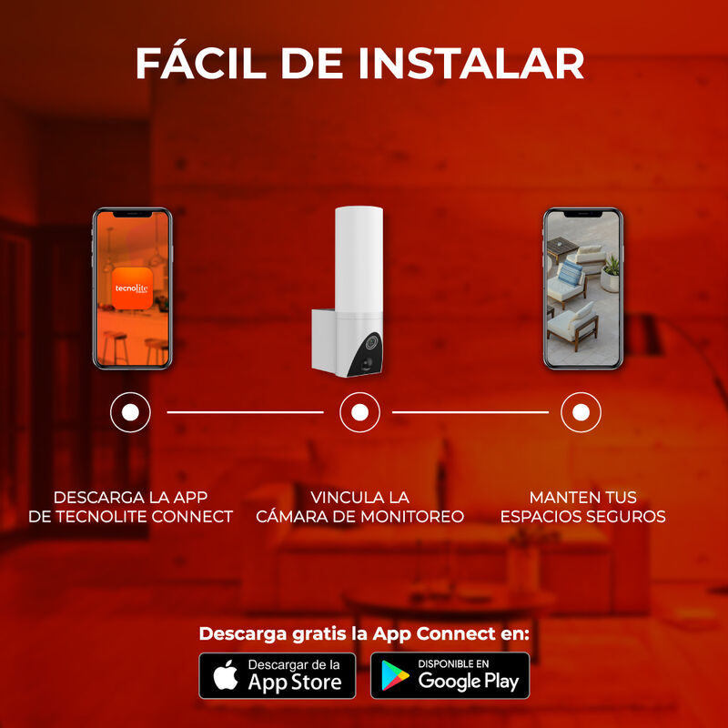C&aacute;mara de Monitoreo con L&aacute;mpara Inteligente Wi-... image number null