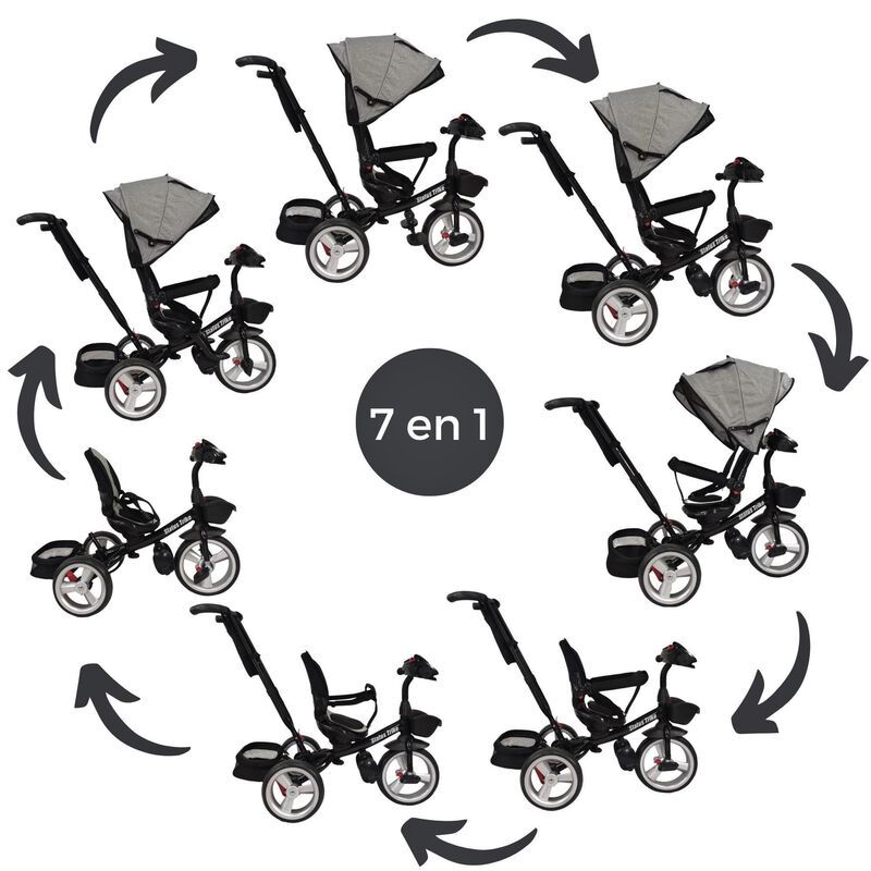 Triciclo Evolutivo 7en1 Con Asiento Giratorio 3... image number null