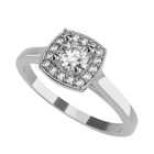 Anillo de Compromiso de 14K con Diamante de Laboratorio 0.20 CT F VS1 Talla 6.5 ORO BLANCO 14K &ndash; Amore Mio!