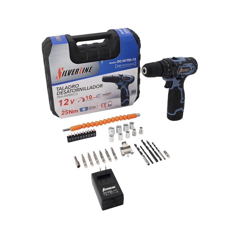 Kit de Taladro Destornillador Inal&aacute;mbrico + Esm... image number null