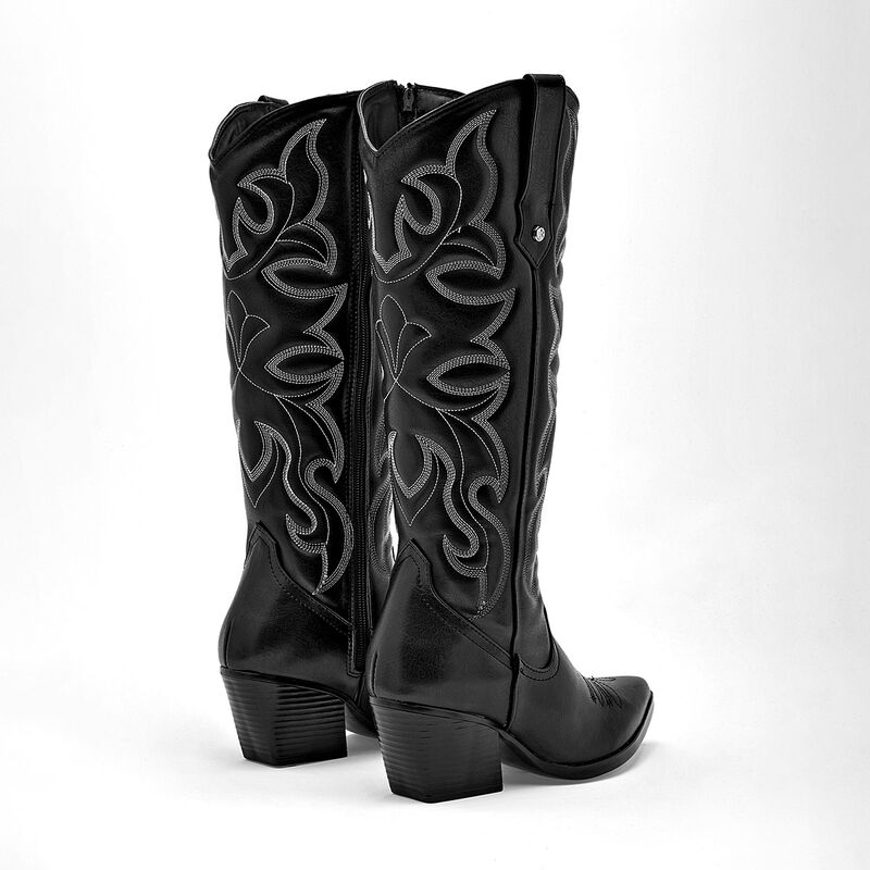 Moramora bota tac&oacute;n para mujer  negro cod 13975... image number null