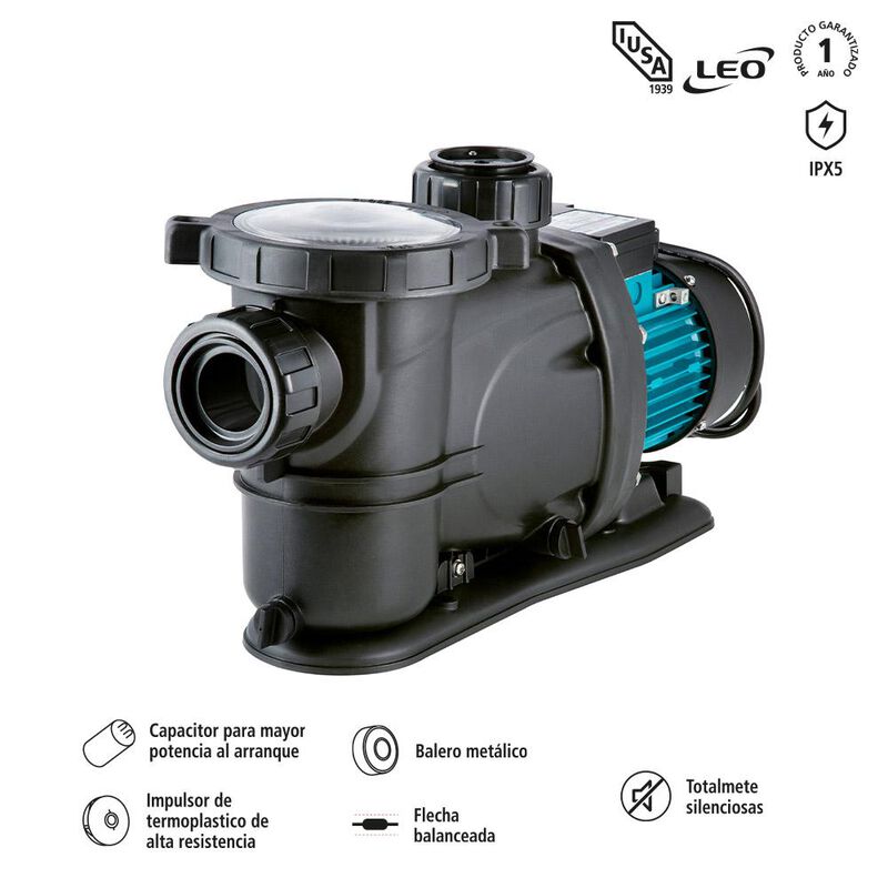 Bomba para alberca de 3 HP 127 V 500l/min image number null