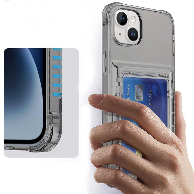 Funda TEKKU TPU Tarjetero para iPhone 15 Humo image number null