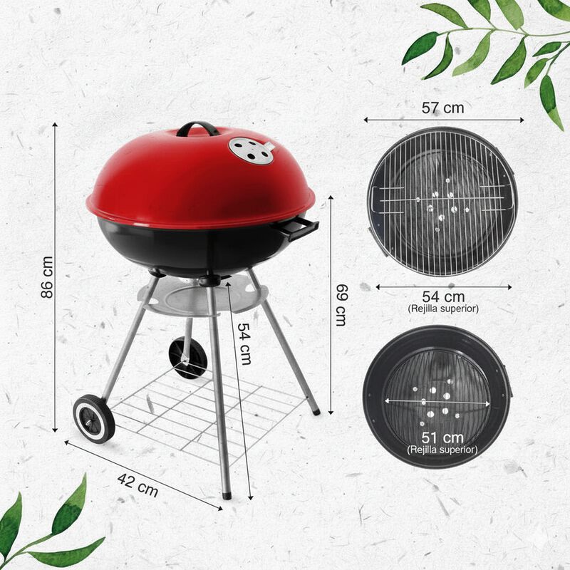 Asador Circular 22" Aquila Mod 22-161 Color Roj... image number null