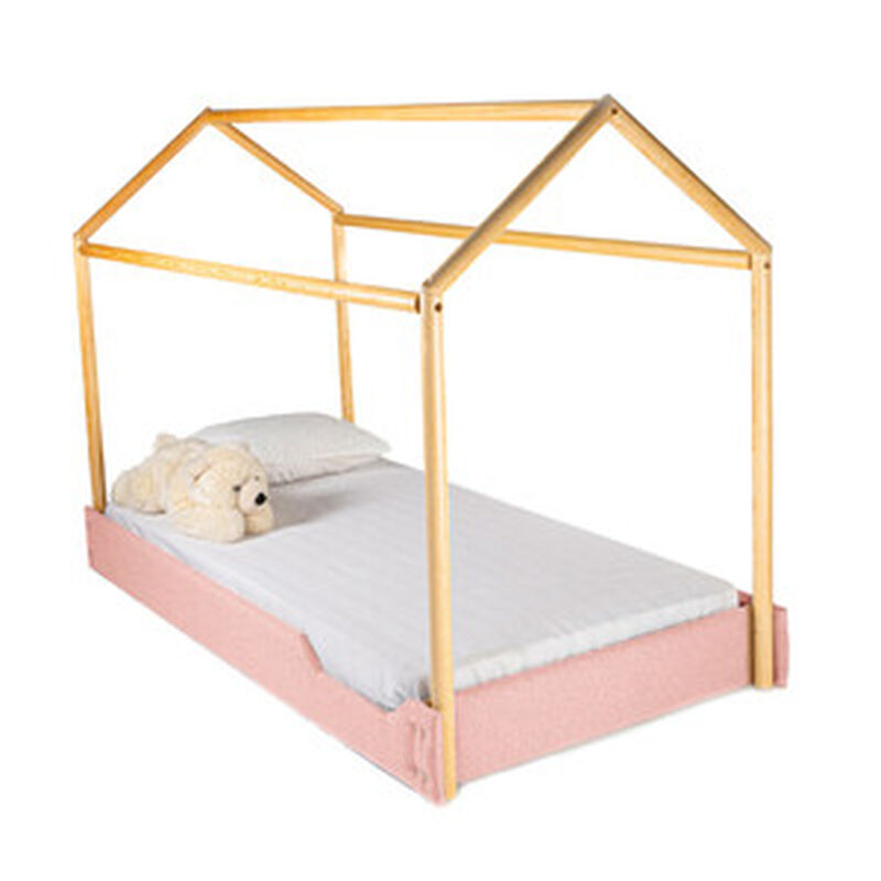 Cama Casa Tapizada Individual Estilo Moderno pa... image number null