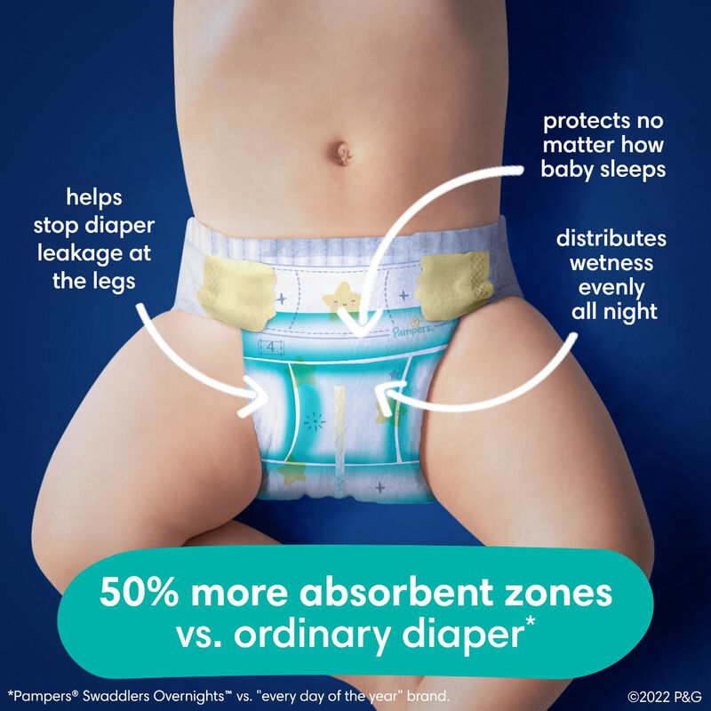 Pa&ntilde;ales Pampers Swaddlers Overnights, Tama&ntilde;o 3 ... image number null