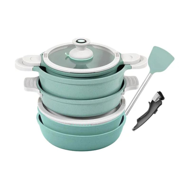 Bater&iacute;a De Cocina Jade Pop Edge 10 Piezas Verde... image number null