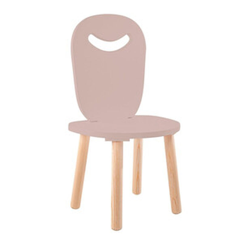 Silla Infantil Moderna de Madera Rosa image number null