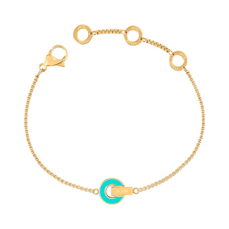 PULSERA NEREIDA CADENA CHAPADA EN ORO Y CHARM T... image number null