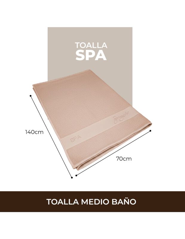 Toalla de Medio Ba&ntilde;o L&iacute;nea SPA, Extra Suave y A... image number null