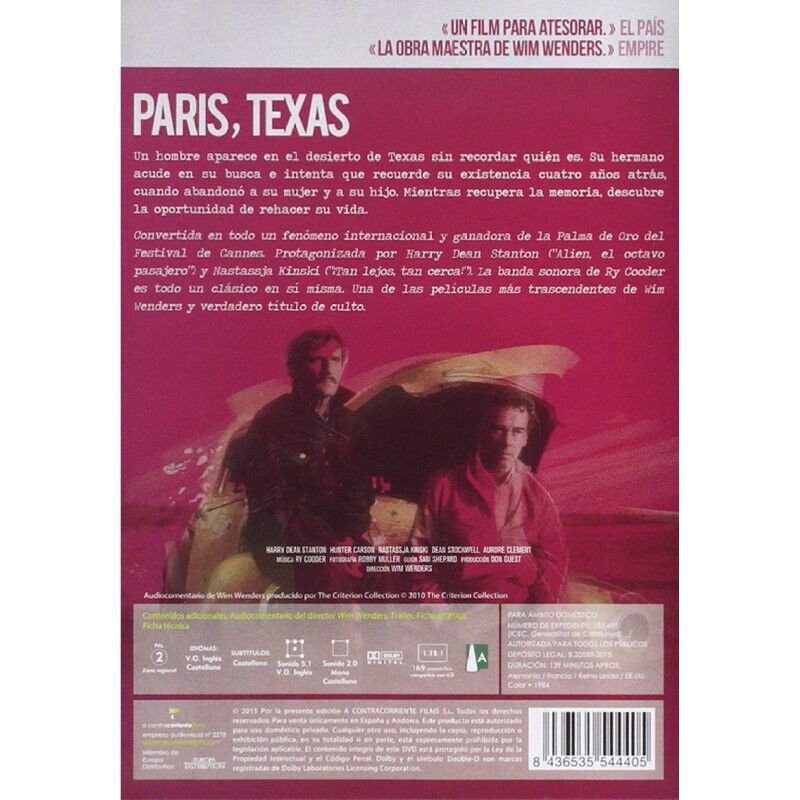 Paris, Texas [dvd] image number null