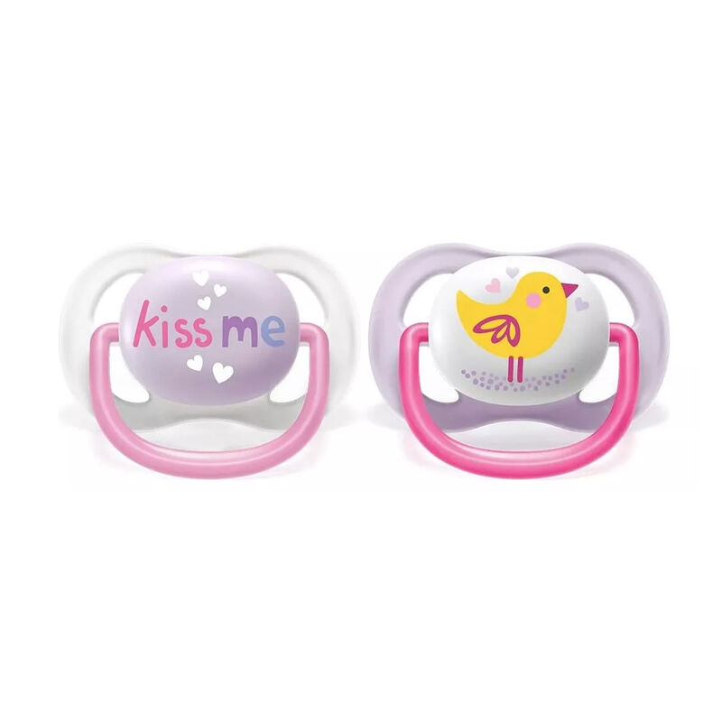 Chup&oacute;n Ultra Air Happy Avent 0-6m 2pz Rosa Kiss... image number null