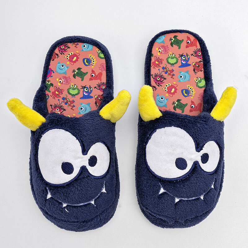 Huarachetas Pantufla para ni&ntilde;o. Marino amarillo image number null