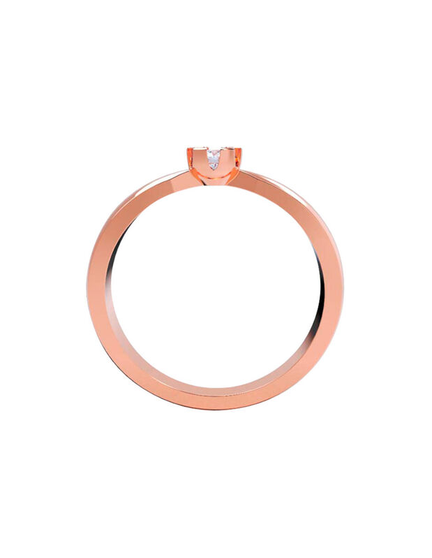 Anillo de Compromiso de 14K con Diamante de Lab... image number null