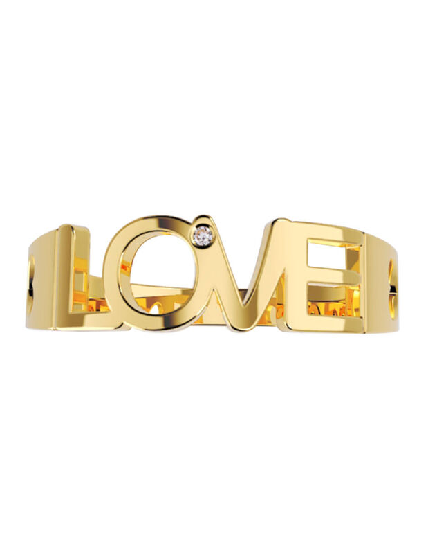 Anillo de Compromiso en Oro Amarillo 10K con Ci... image number null