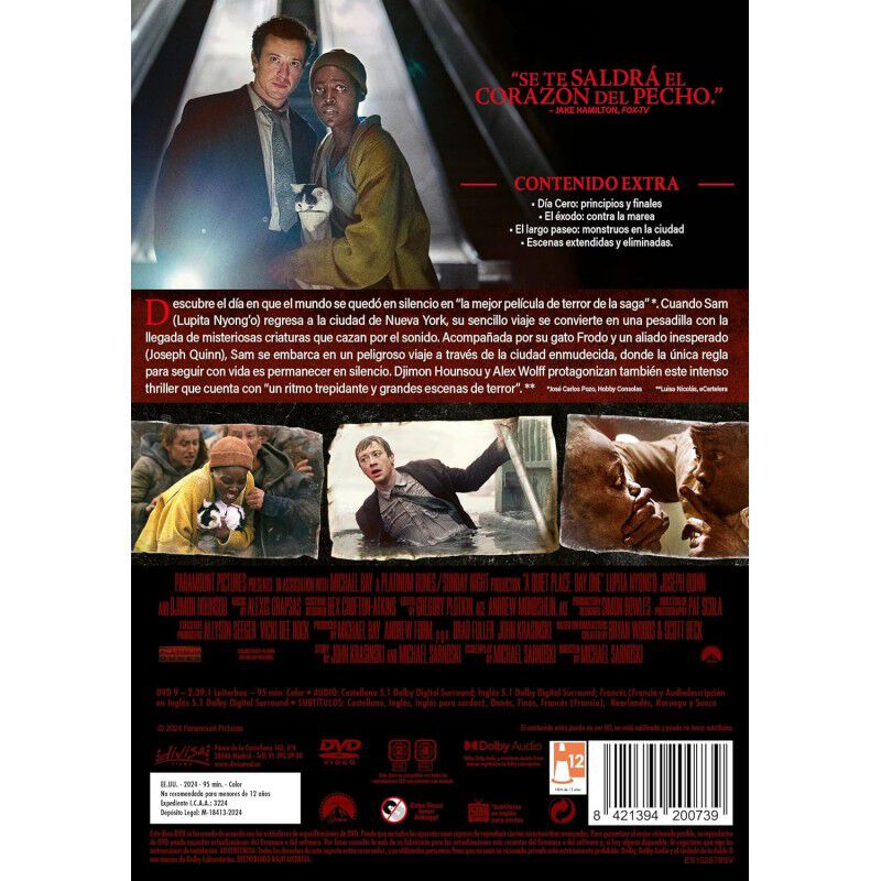 Un Lugar Tranquilo: D&iacute;a 1 [DVD] (2024) A Quiet ... image number null