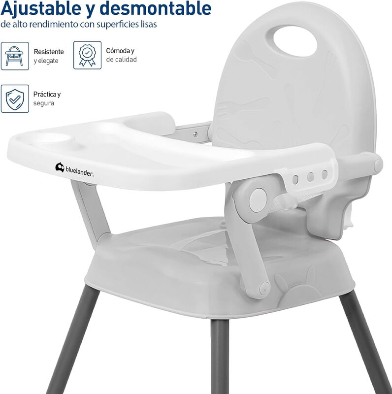 Silla para Beb&eacute; Ajustable Gris Periquera Bluela... image number null