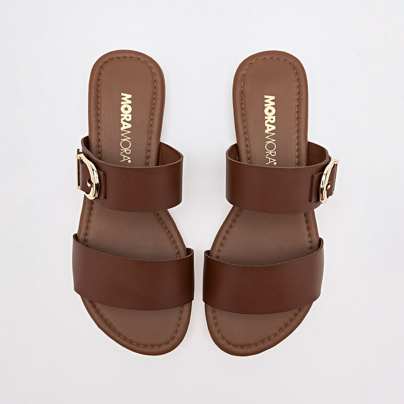 Moramora Sandalia para mujer caf&eacute; image number null