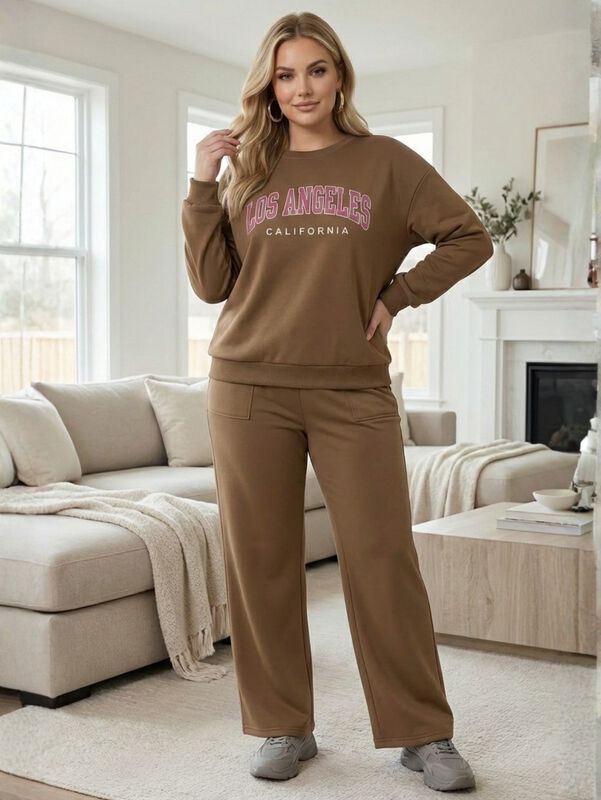 Conjunto Casual 2 Piezas Sudadera y Pants con E... image number null