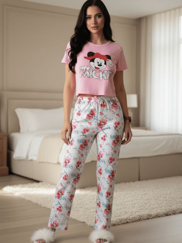 Pijama De 3 Piezas Mujer Pantalon Short Y Playe... image number null