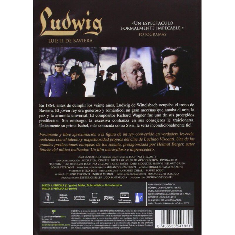 Luis Ii De Baviera (2 Discos) [dvd] (1973) Ludw... image number null