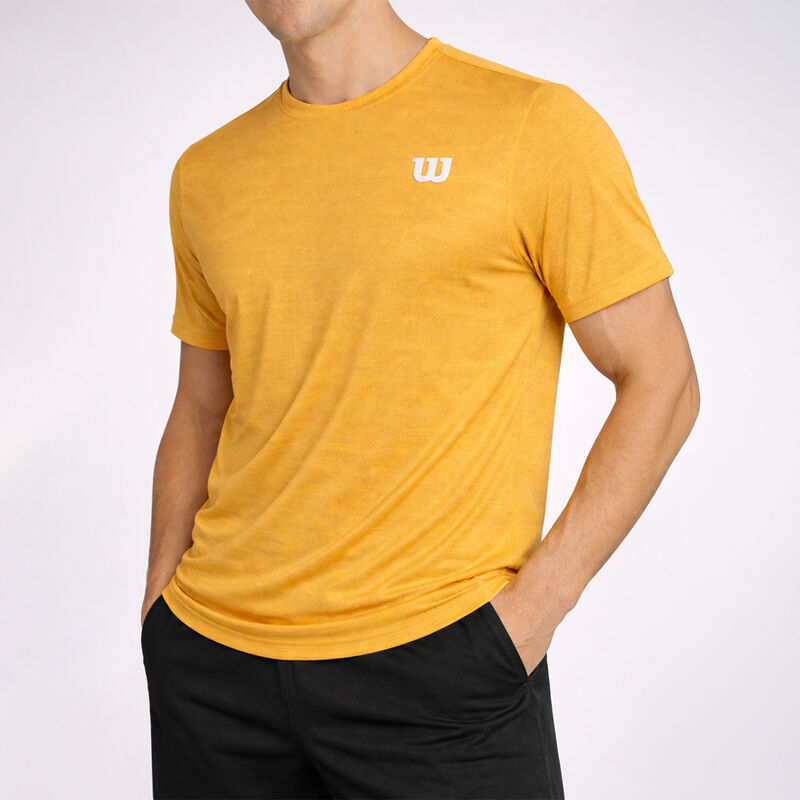 Playera Deportiva Wilson Para Hombre Naranja Eg image number null