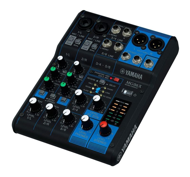 Mezclador Yamaha Mg06x Est&eacute;reo Compacto De 6 En... image number null