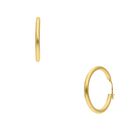 Arracadas De Oro Amarillo Redonda Grande 14k (tubo) 25mm