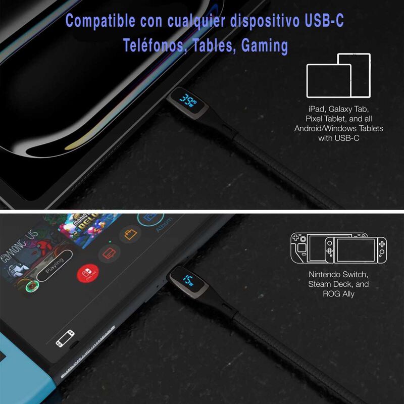 Cable Datos Naztech Digiwatt Usb-c A Usb-c 240w... image number null