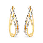 Arracadas 2Begold Amarillo Con Zirconias (25X10Mm Aprox)